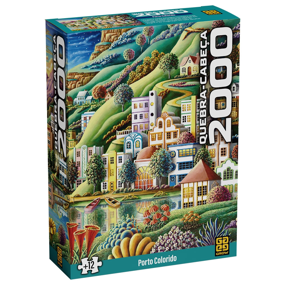 Quebra-Cabeça 2000 Peças - Porto Colorido - Grow