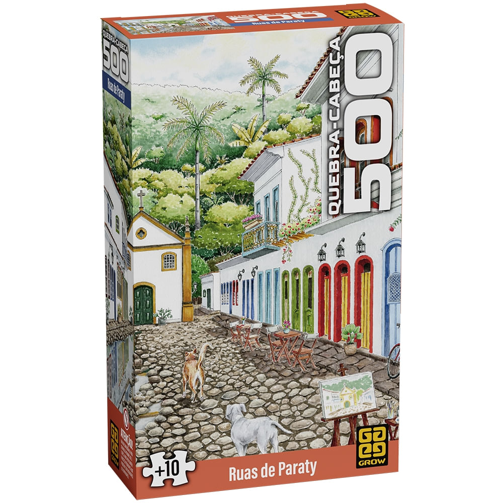 Quebra-Cabeça 500 Peças - Ruas de Paraty - Grow