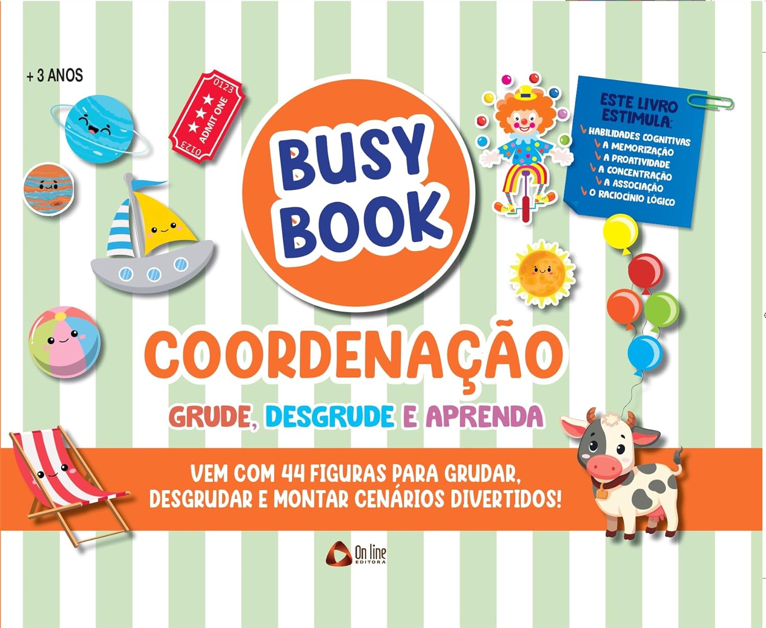 Livro - Busy Book - Coordenação - Grude, Desgrude e Aprenda
