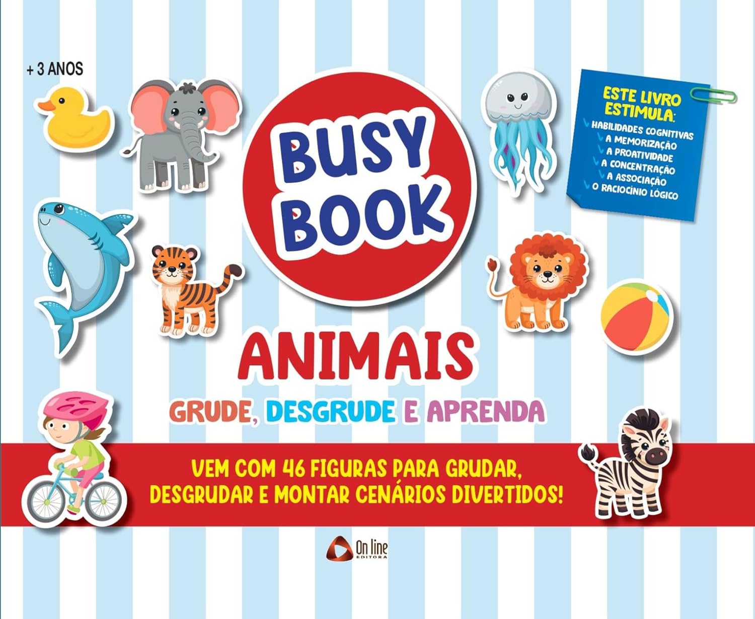 Livro - Busy Book - Animais - Grude, Desgrude e Aprenda