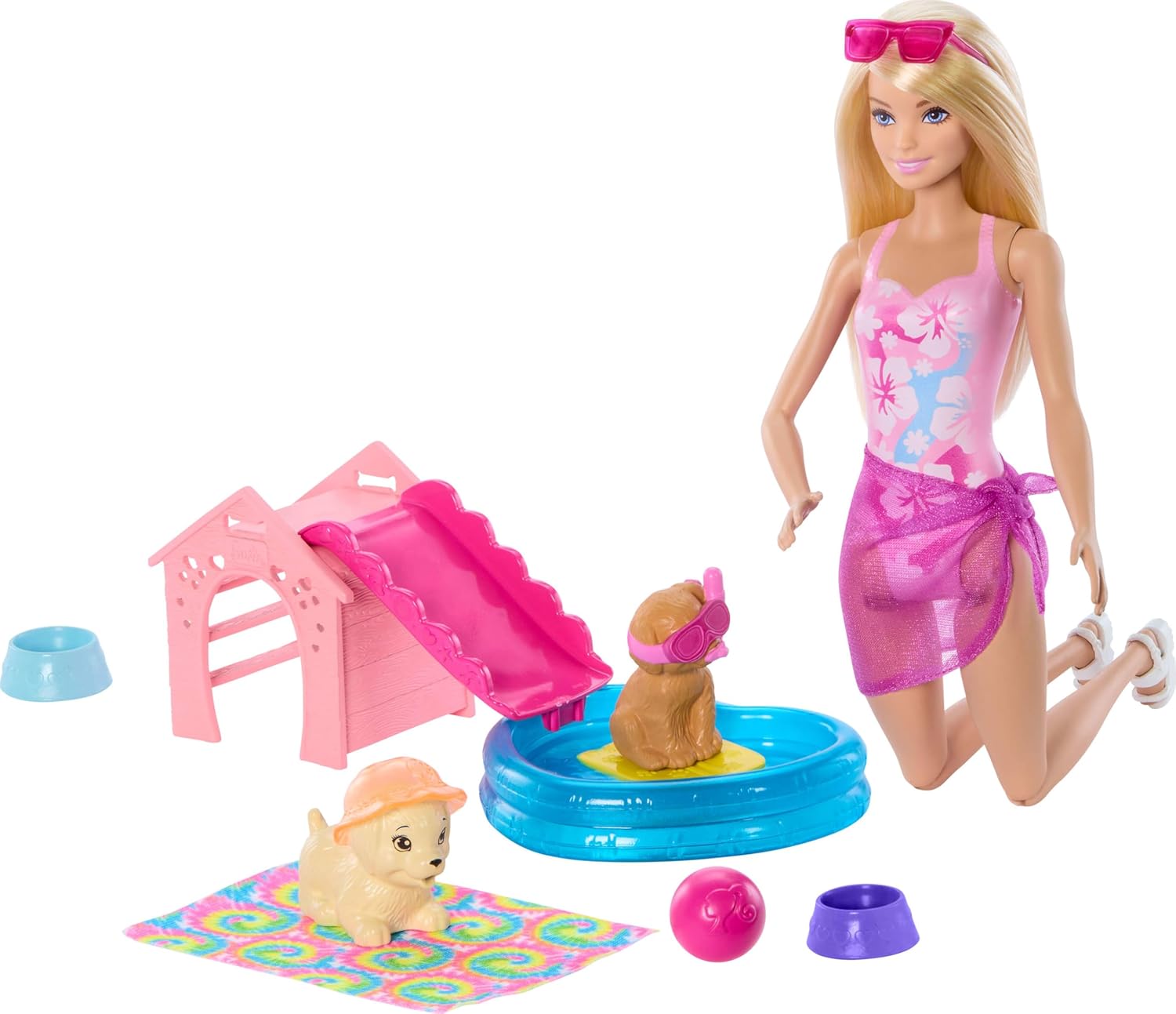 Boneca Barbie - Festa Na Piscina Dos Cachorrinhos Jbf35
