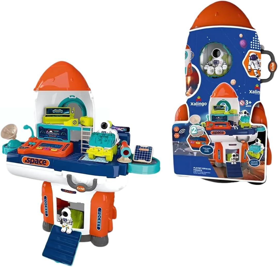Foguete Playset Espacial com Luz e Som - Xalingo