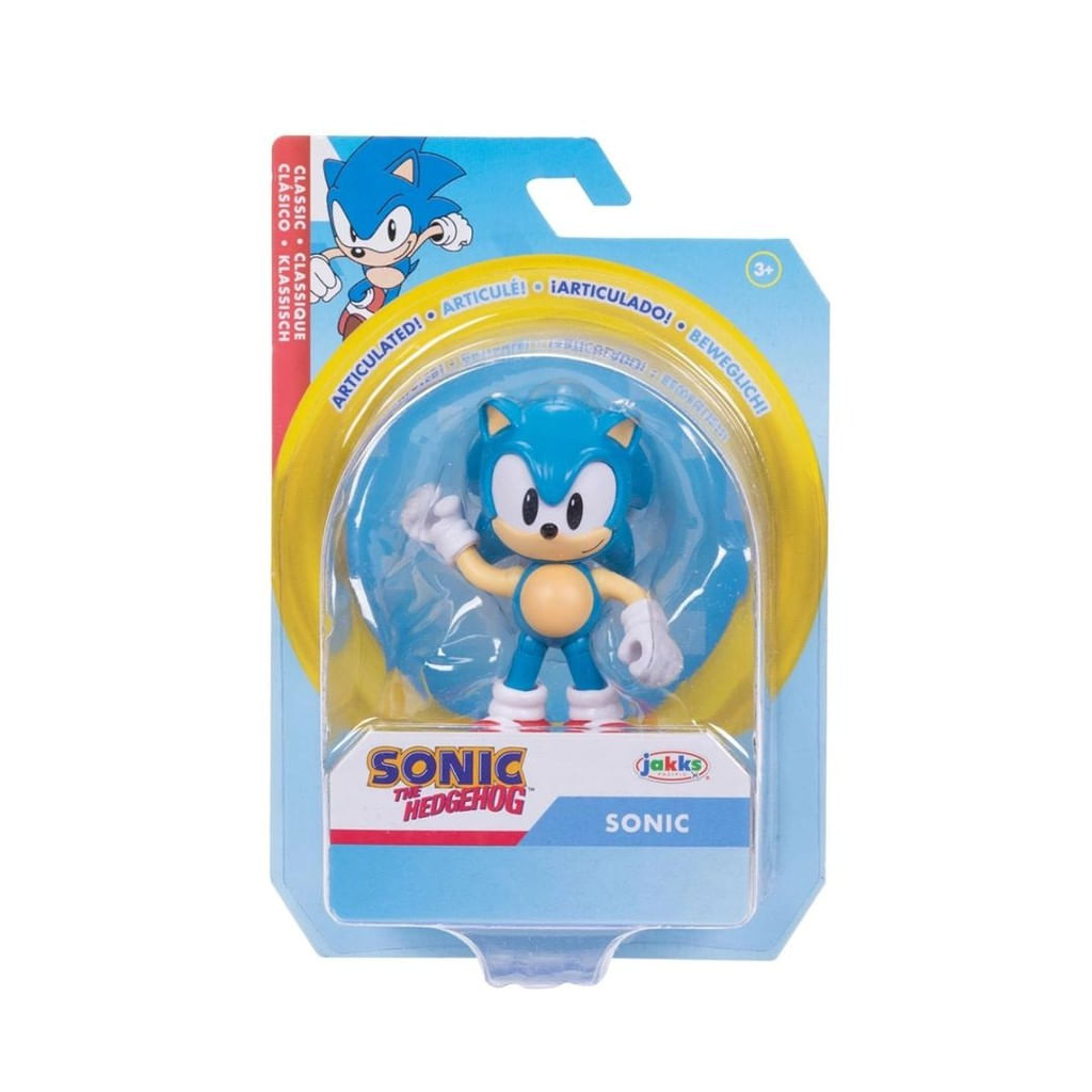 Sonic - Boneco Articulado Sonic Clássico 6cm 4558 - Sunny
