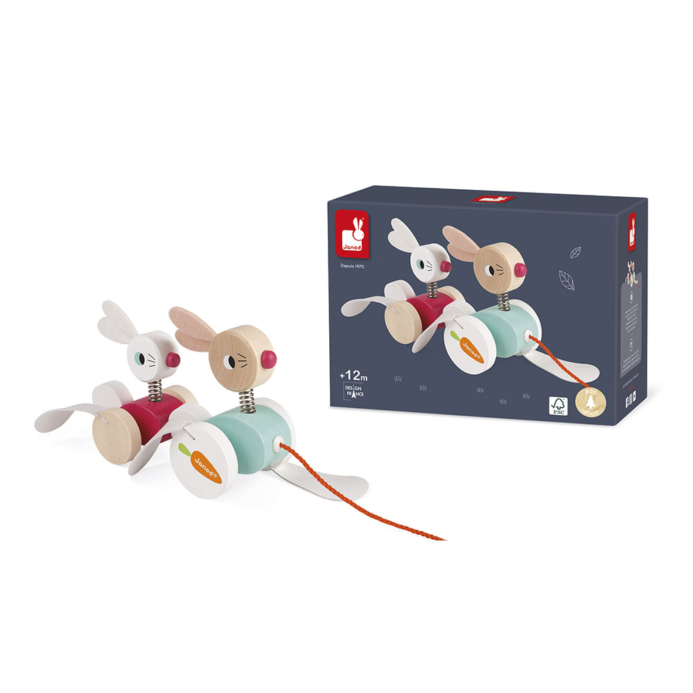 Coelhos para Passear com Rodinhas - Janod