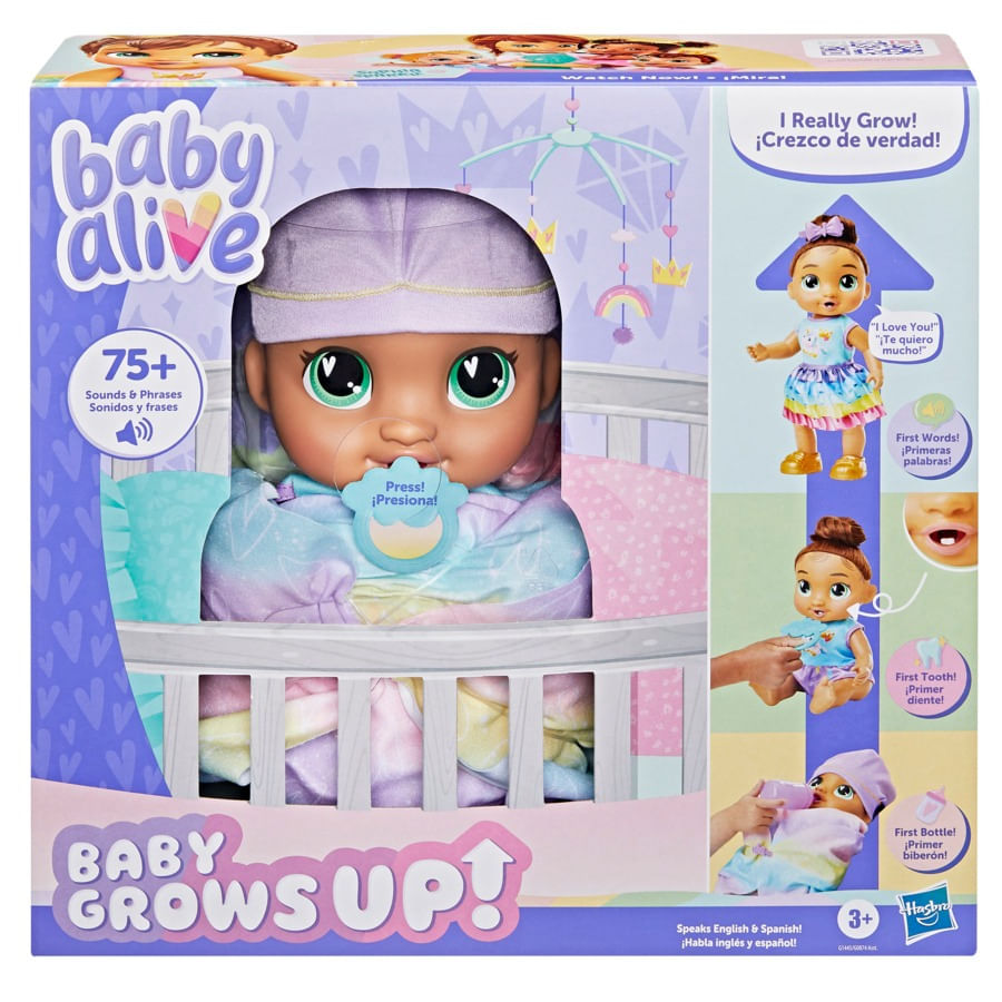 Boneca Baby Alive - Baby Grows Up - Bebê Que Cresce de Verdade Sophia Morena G1445 - Hasbro
