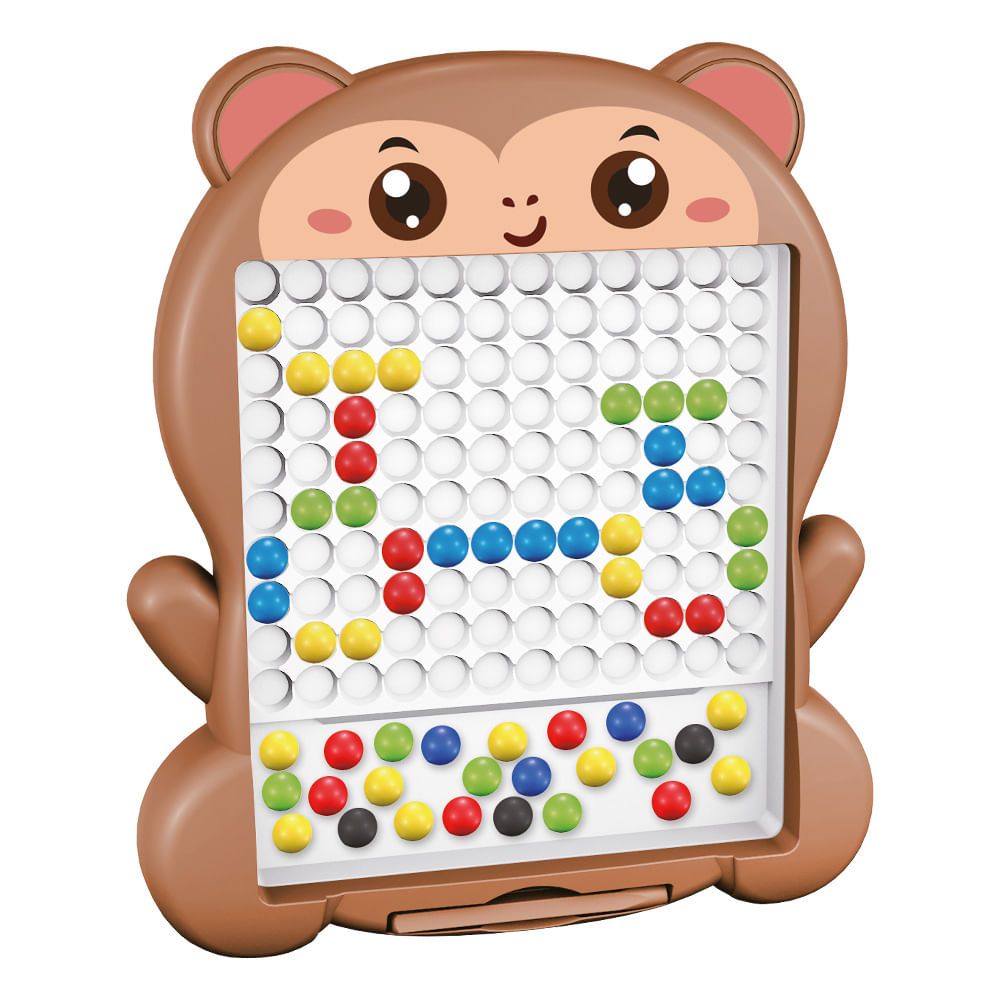 Quadro Desenho Magnético Bichos - Macaco (marrom) - Dm Toys