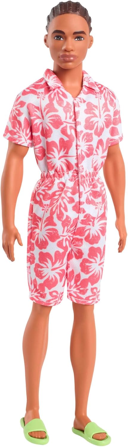 Boneco Ken Fashionistas - Negro - Macacão Estampado Hyt99