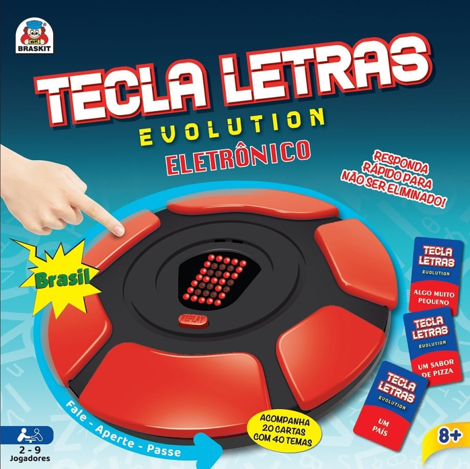 Jogo Tecla Letras Evolution - Eletrônico - Braskit