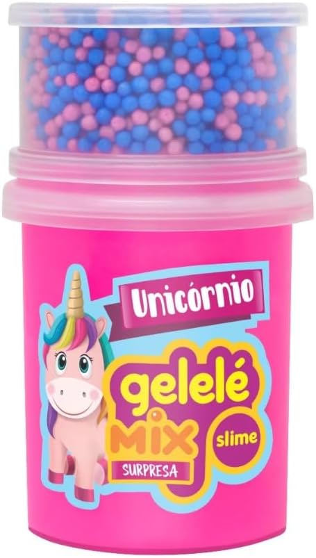 Geleca Gelelé Slime Mix Foam Unicórnio 153g