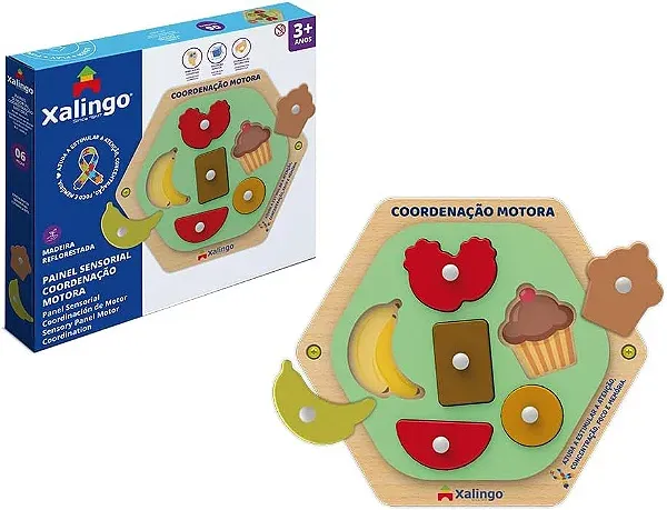 Painel Sensorial - Coordenação Motora - Comida - Xalingo