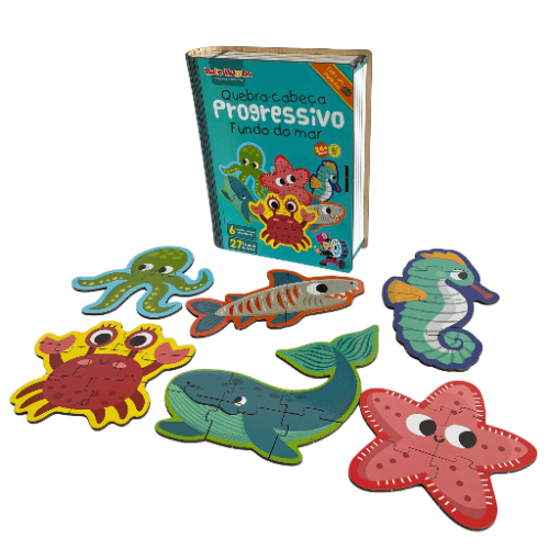 Quebra-Cabeça Progressivo - Fundo do Mar - Bate Bumbo