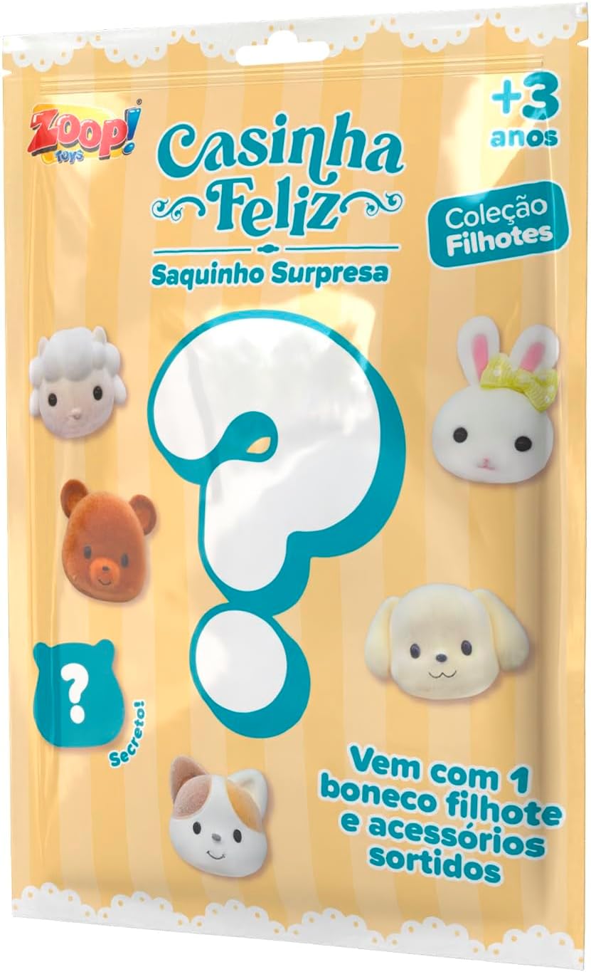 Casinha Feliz - Saquinho Surpresa P Coleção Filhotes Zp01413 - Zoop Toys