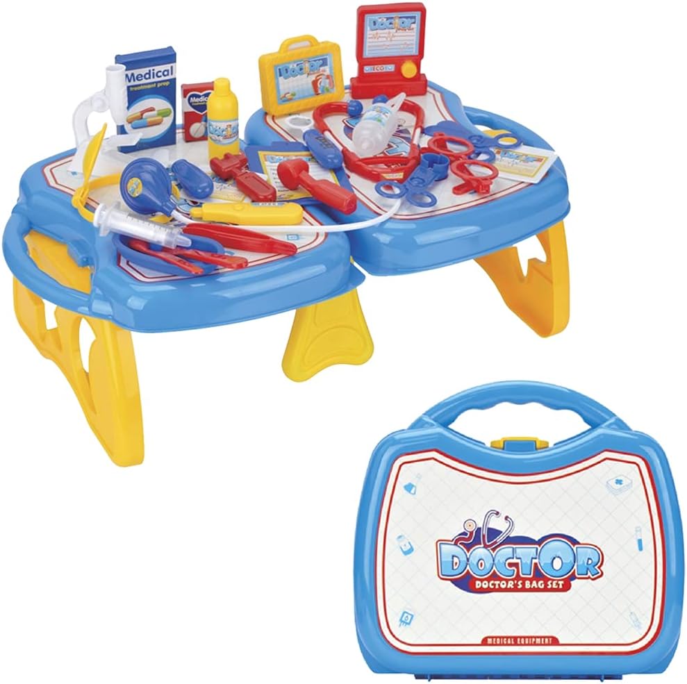 Kit Médico - Doutor Diversão - Maleta Azul - Fenix