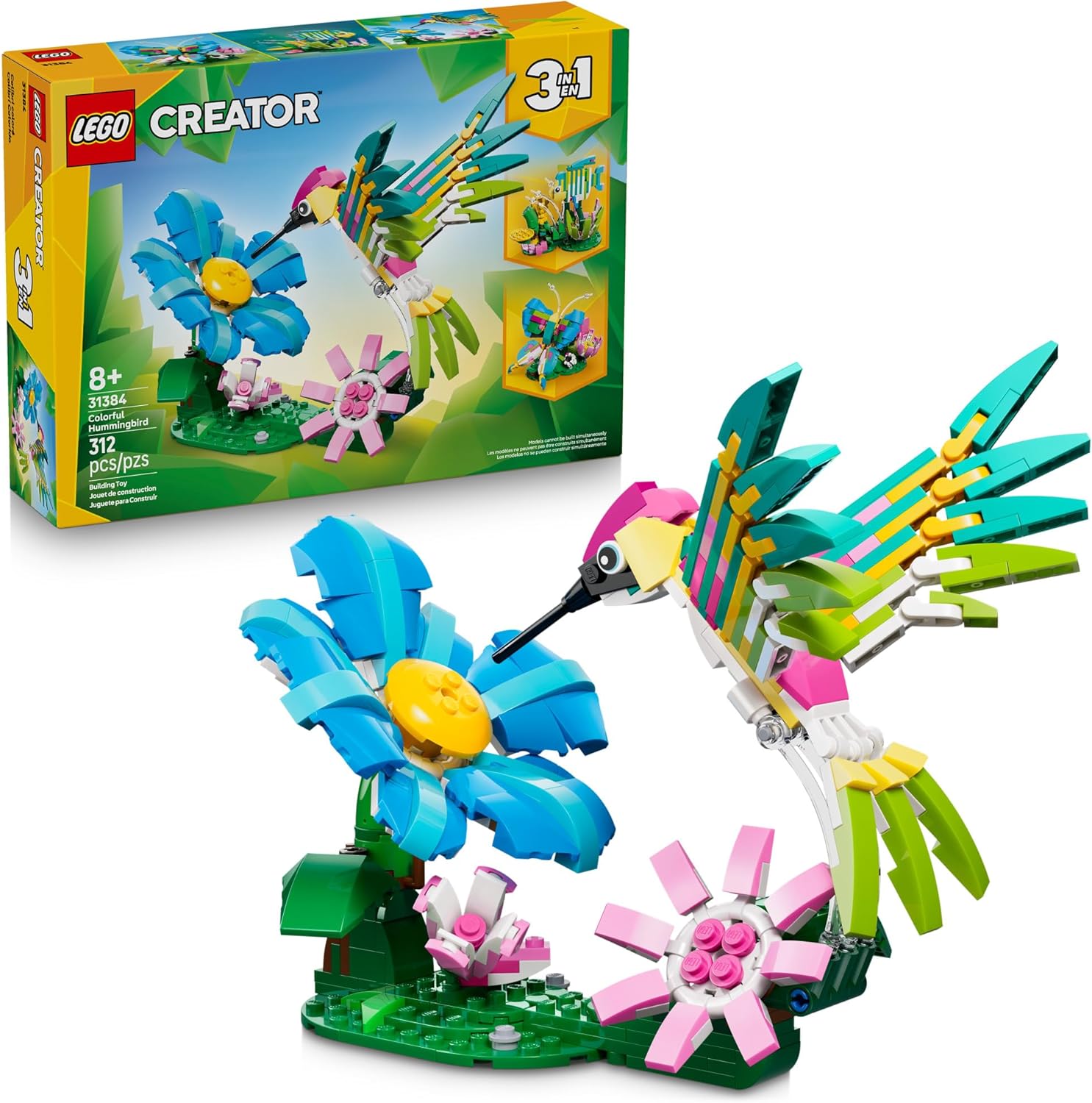 31384 Lego Creator 3 em 1 - Animais Selvagens: Beija-Flor Colorido