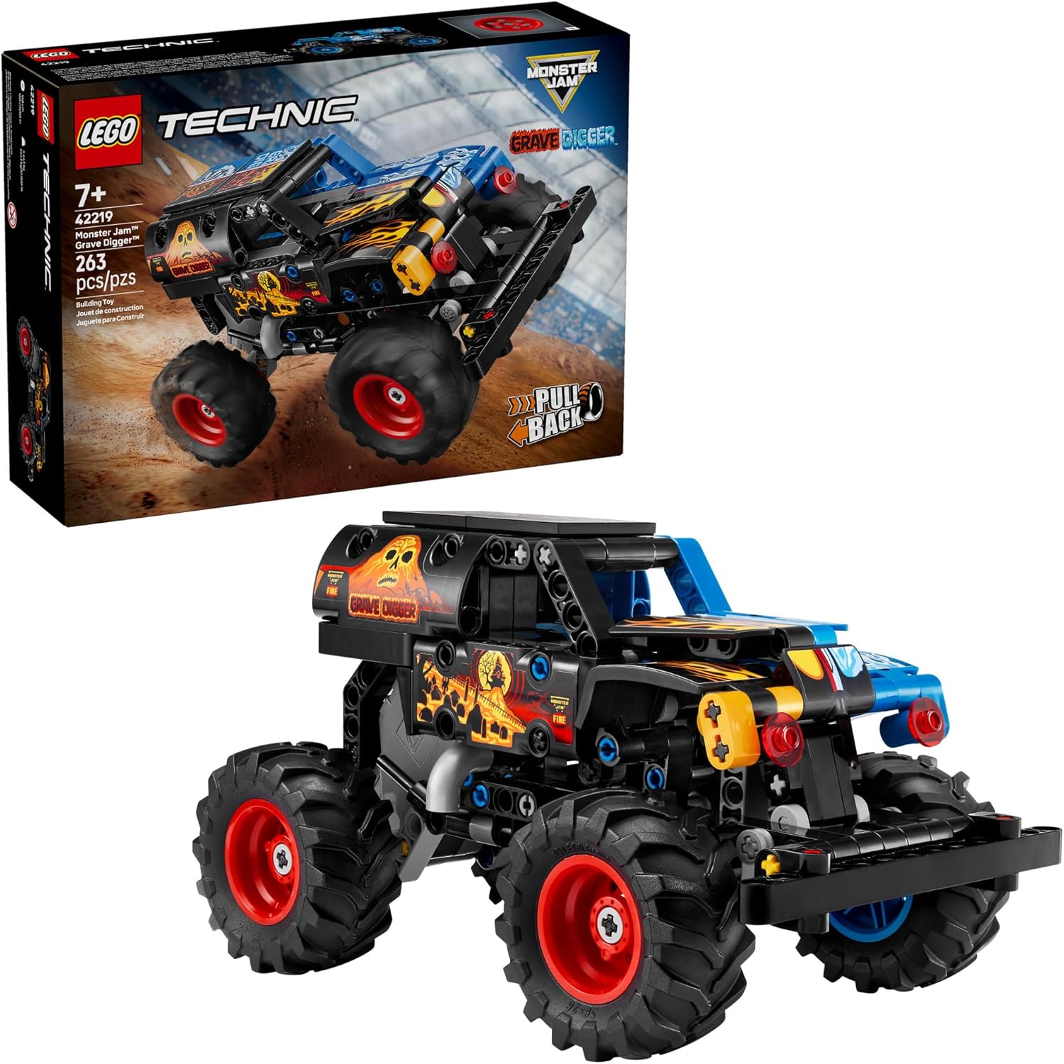42219 Lego Technic - Monster Jam Grave Digger Fogo e Gelo