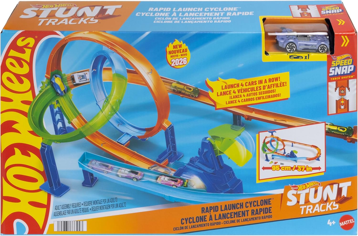 Hot Wheels - Pista Ciclone de Lançamento Rápido Jhk73