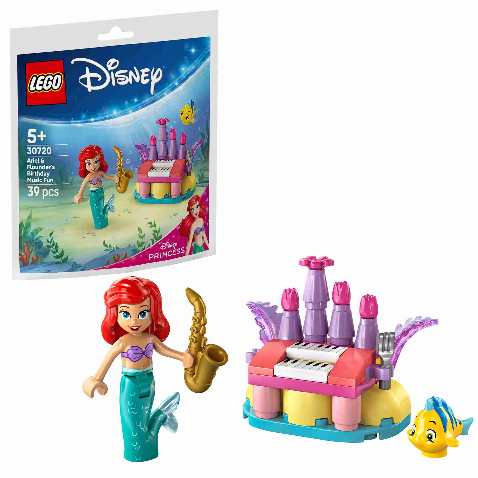 30720 Lego Disney - Diversão Musical de Aniversário com Ariel e Linguado Saquinho