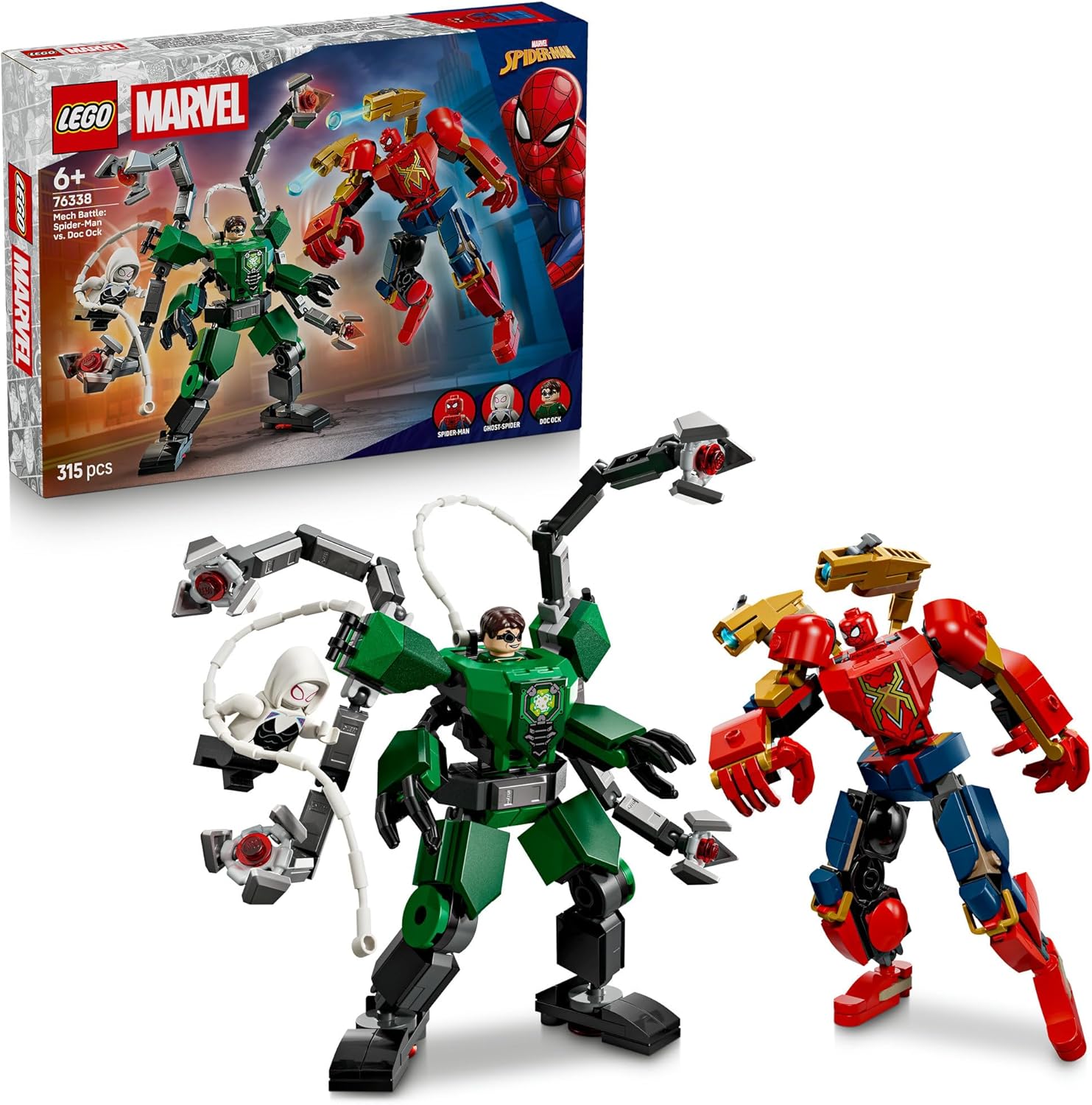 76338 Lego Marvel - Batalhas de Robôs Homem Aranha Vs Doc Ock