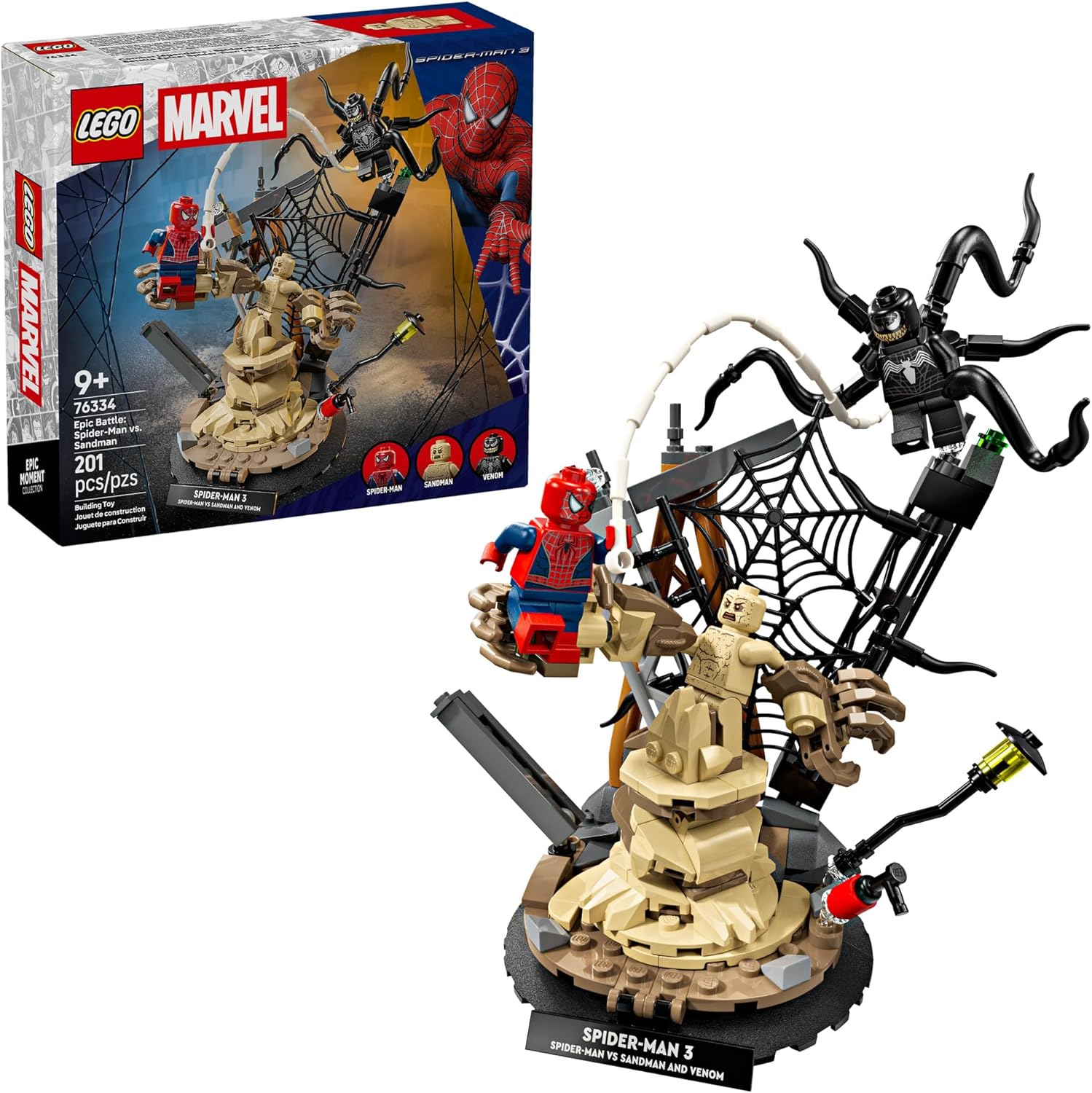 76334 Lego Marvel - Batalha Épica Homem Aranha Vs Sandman