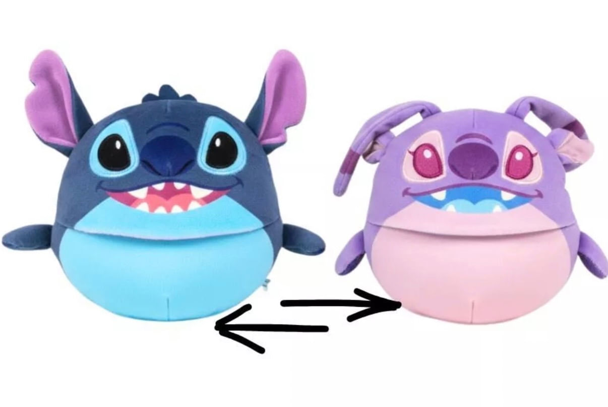 Disney Pelúcia - Figuras 2 em 1 - Stitch e Angel - Toyng