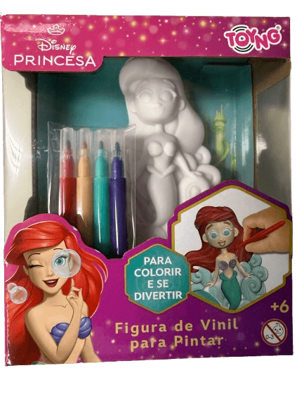 Boneca Ariel Vinil para Pintar - Toyng