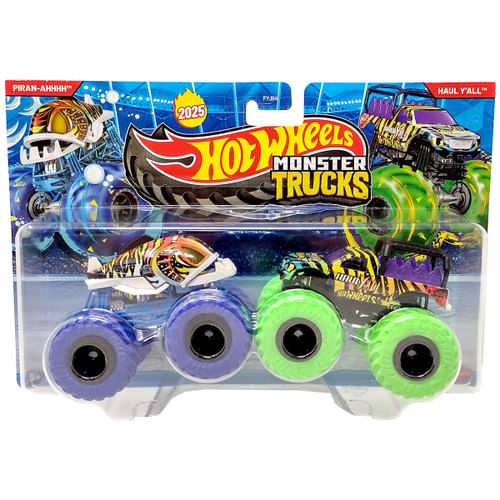 Hot Wheels - Monster Trucks 1:64 - Pack com 2 - Piran-Ahhhh Vs Haul Y'all Jcc78