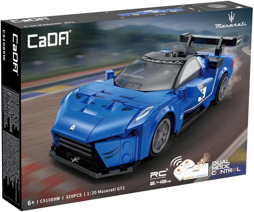 Blocos de Montar - Cada - Maserati Gt2 1:20 com Controle Remoto - 320 Peças - Fun