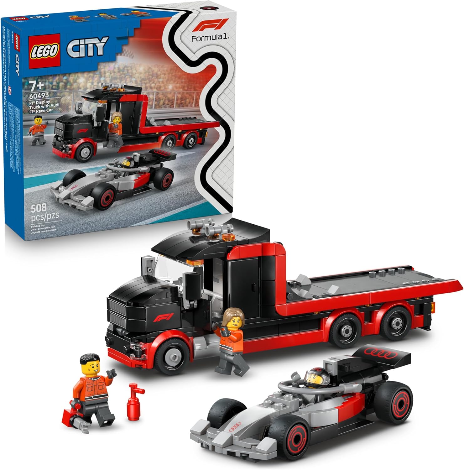 60493 Lego City - Caminhão de Exibição F1 com Carro de Corrida Audi F1