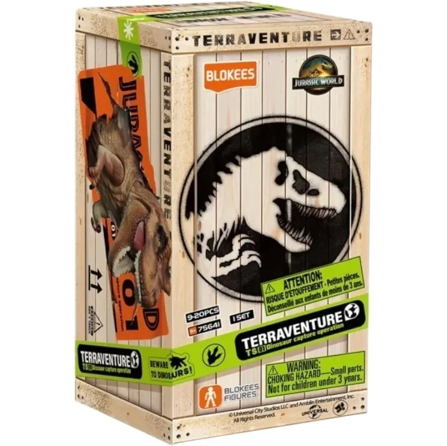 Jurassic World - Terraventure - Figura Surpresa para Montar (verde) 75641 - Polibrinq