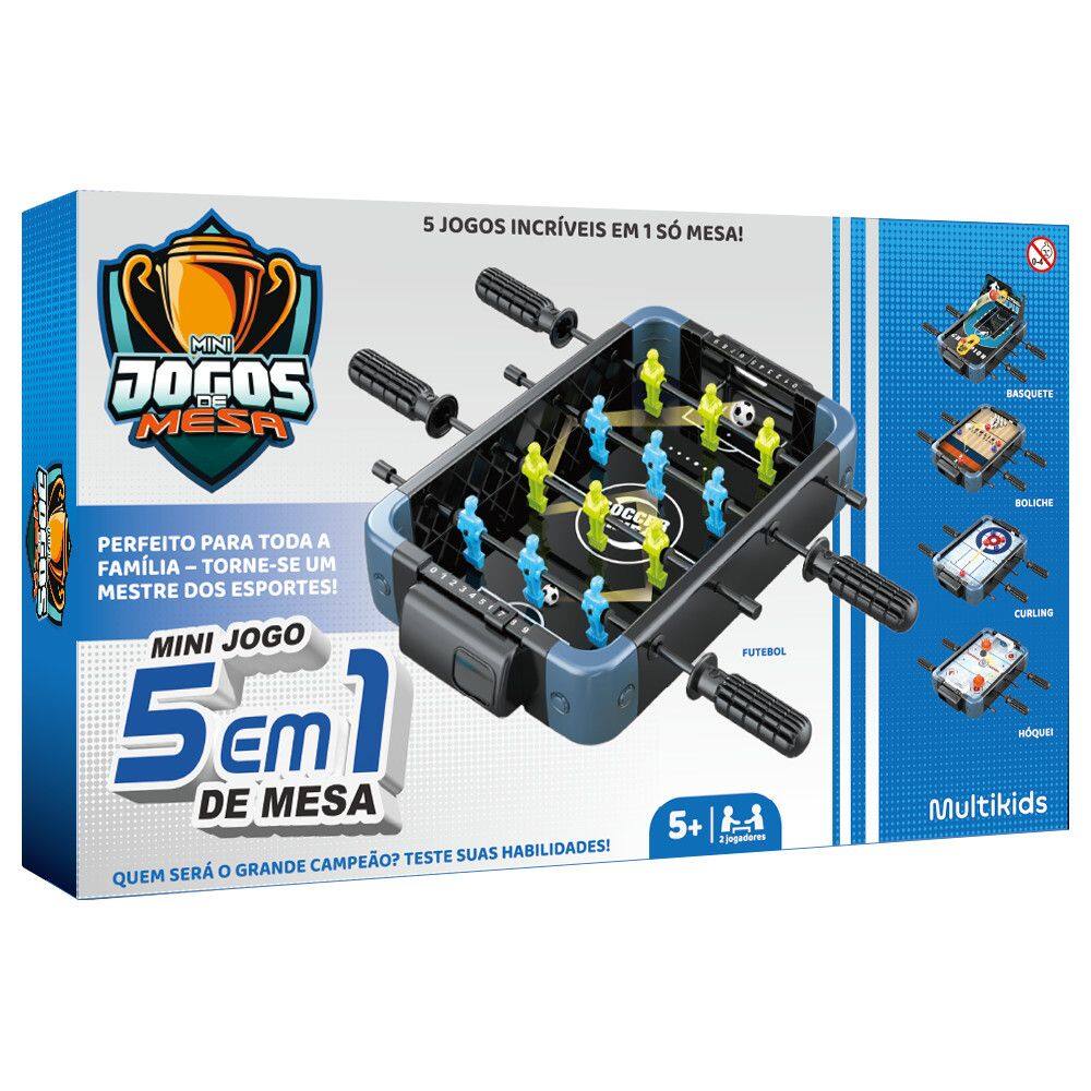 Kit Jogos 5 em 1 de Mesa - Multikids