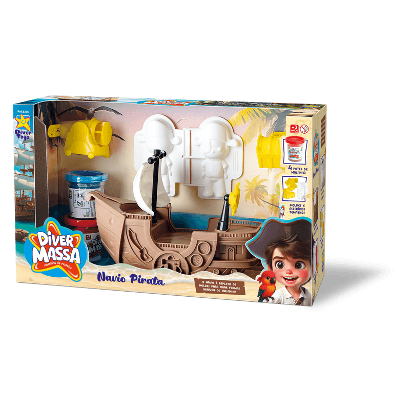 Diver Massa - Navio Pirata com Acessórios - Divertoys