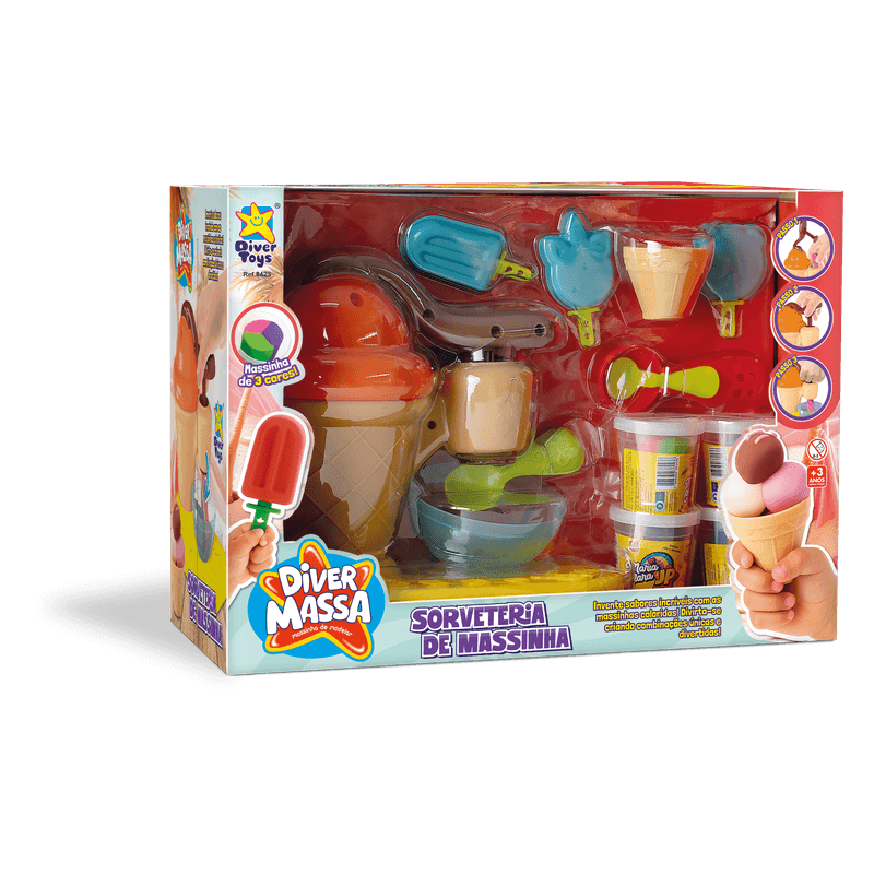 Diver Massa - Sorveteria de Massinha com Acessórios - Divertoys