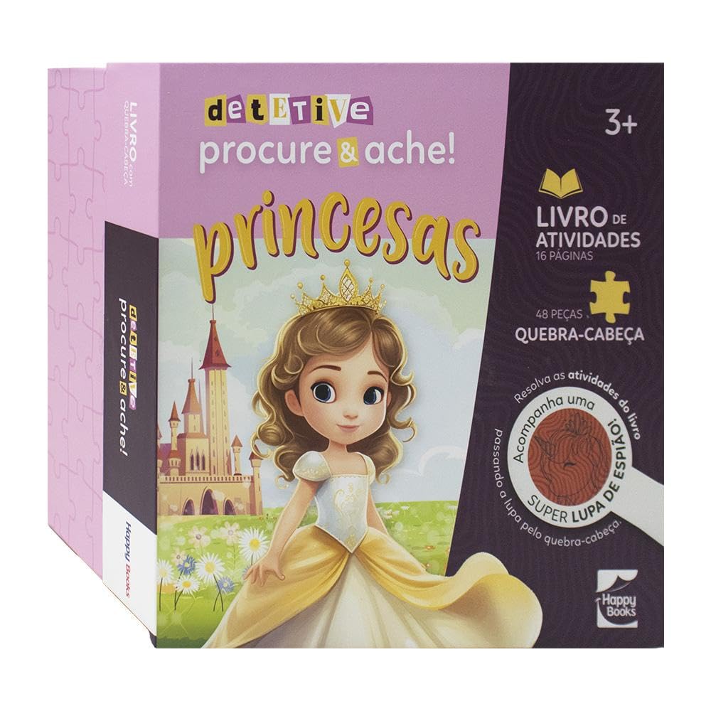 Livro Detetive - Quebra-Cabeça - Procure & Ache - Princesas