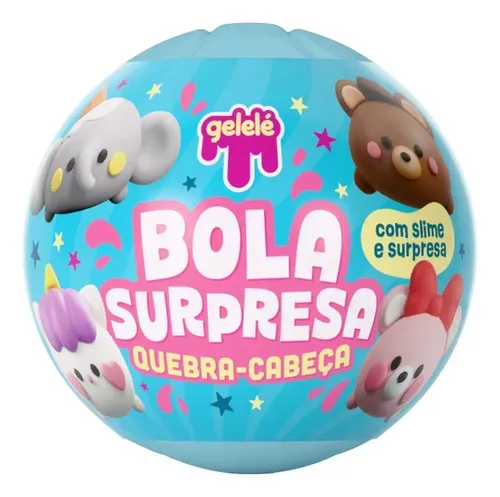 Bola Surpresa Quebra-Cabeça com Slime e Surpresa - Cabeçudinhos