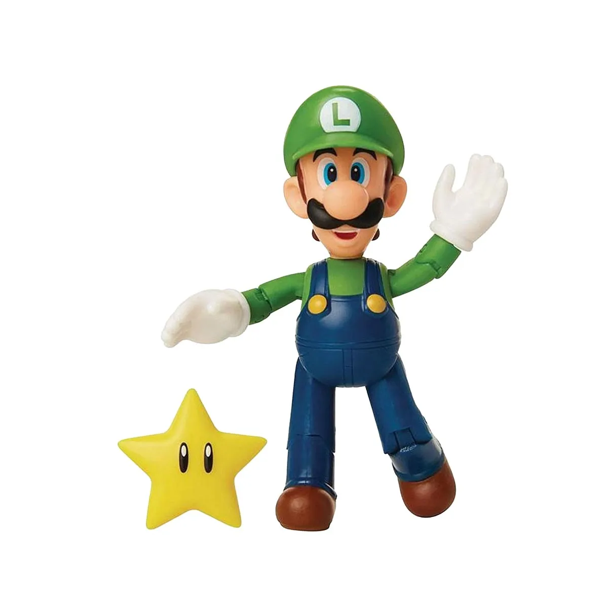Super Mario - Boneco Luigi 6cm com Super Estrela - Sunny