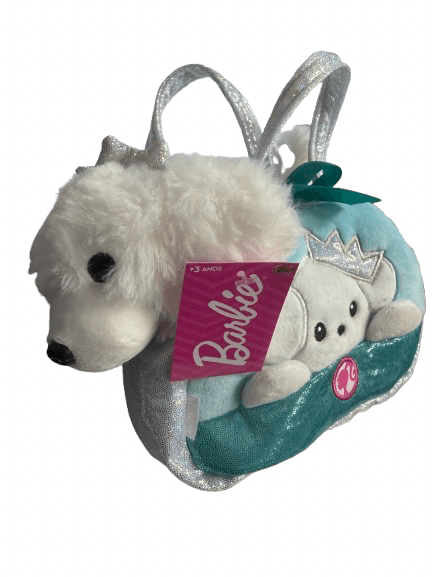Barbie - Cachorrinha Pelúcia Na Bolsinha - Azul com Brilho - Fun