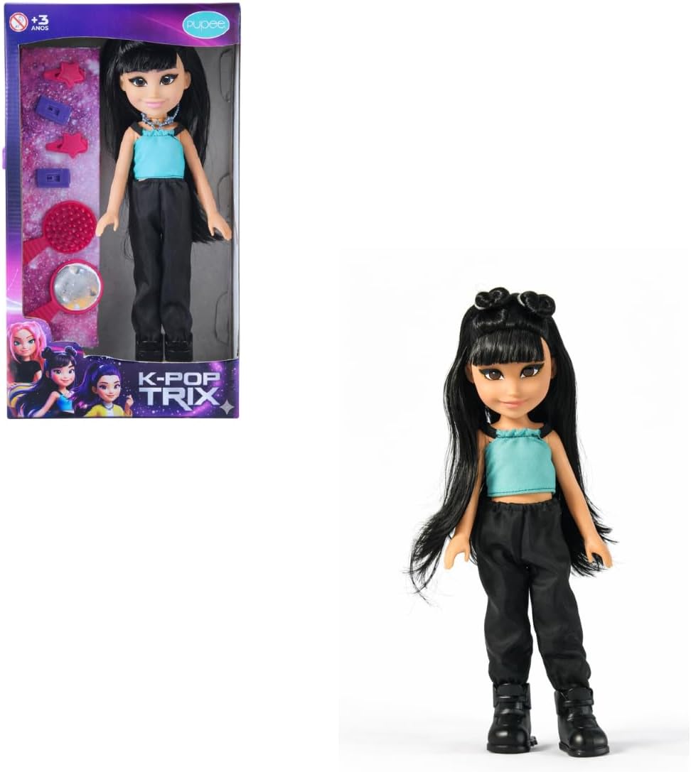 Boneca K-Pop Trix - Cabelo Preto - Pupee