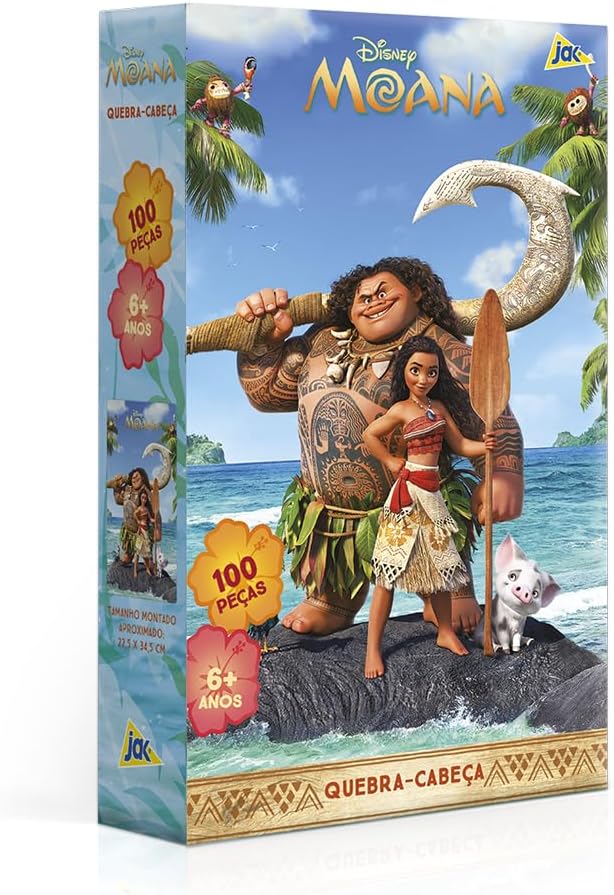 Quebra-Cabeça 100 Peças - Moana - Toyster