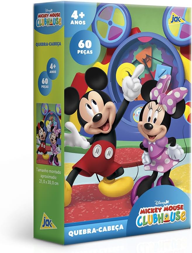 Quebra-Cabeça 60 Peças - Mickey e Minnie - Toyster