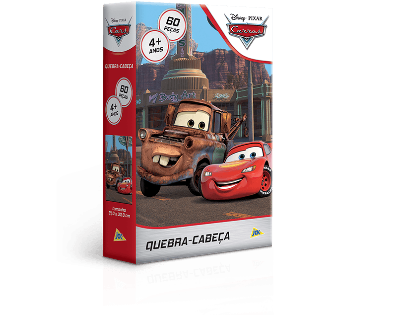 Quebra-Cabeça 60 Peças - Carros Disney - Toyster