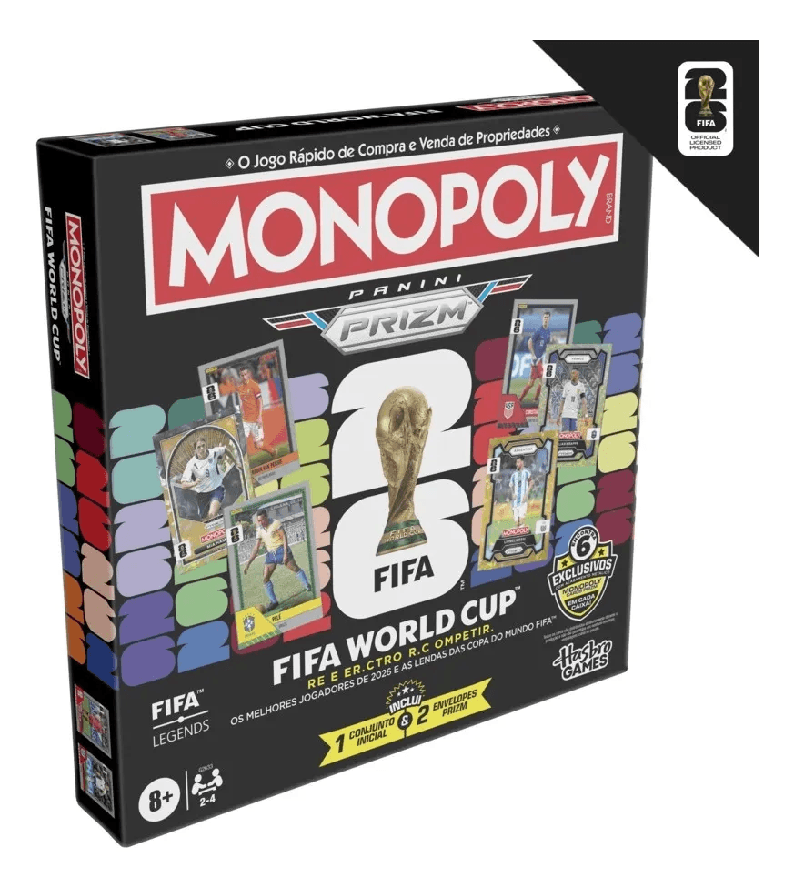 Jogo Monopoly Panini Prizm Fifa Edition Core Game (legends + 2026 Wc Stars)