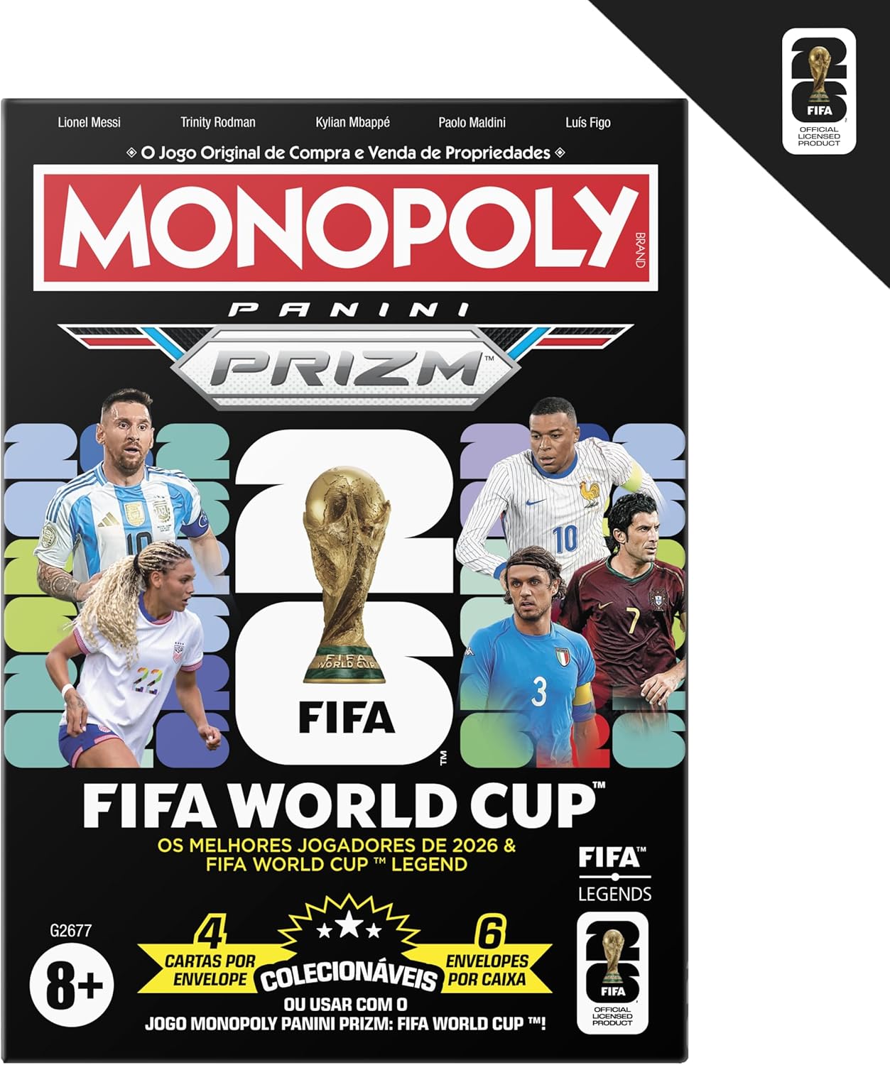 Jogo Monopoly Panini Prizm Fifa Edition Booster Pack 1 (legends+2026 Wc Stars)