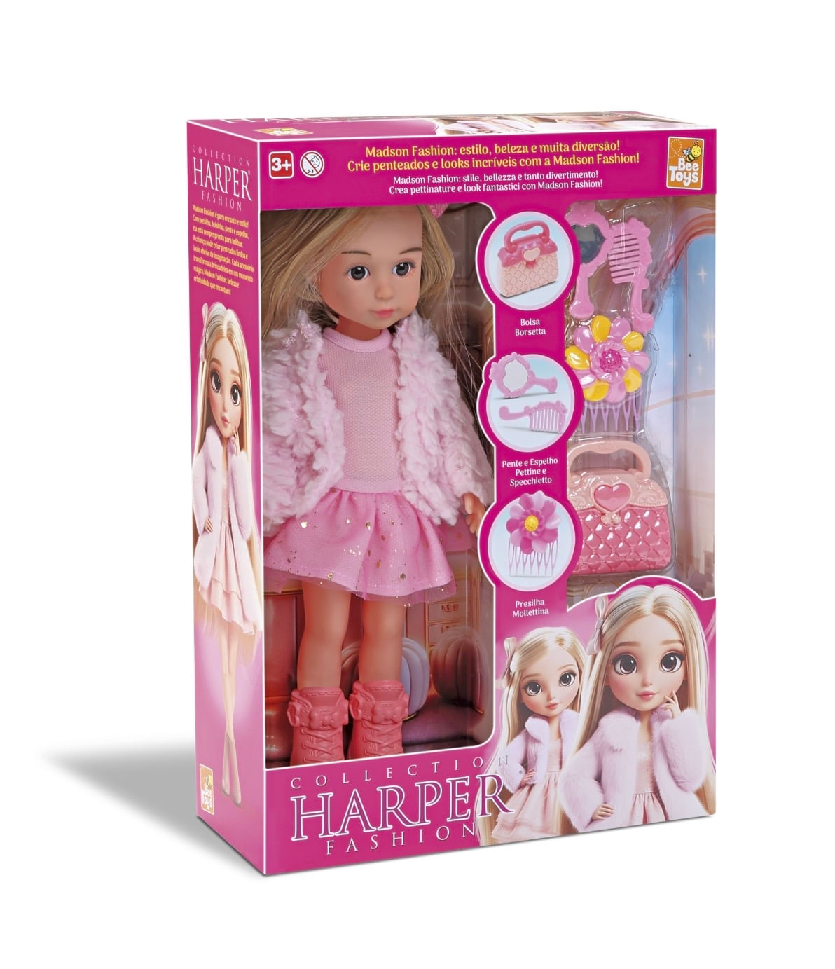 Boneca Harper Fashion - Bee Toys