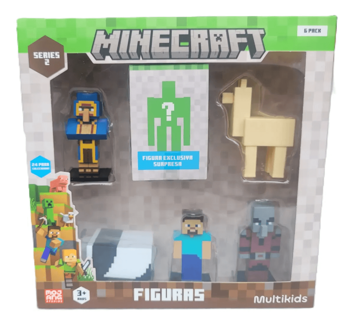Minecraft - Pack com 6 Figuras - Série 2 - Modelo 4 - Multikids