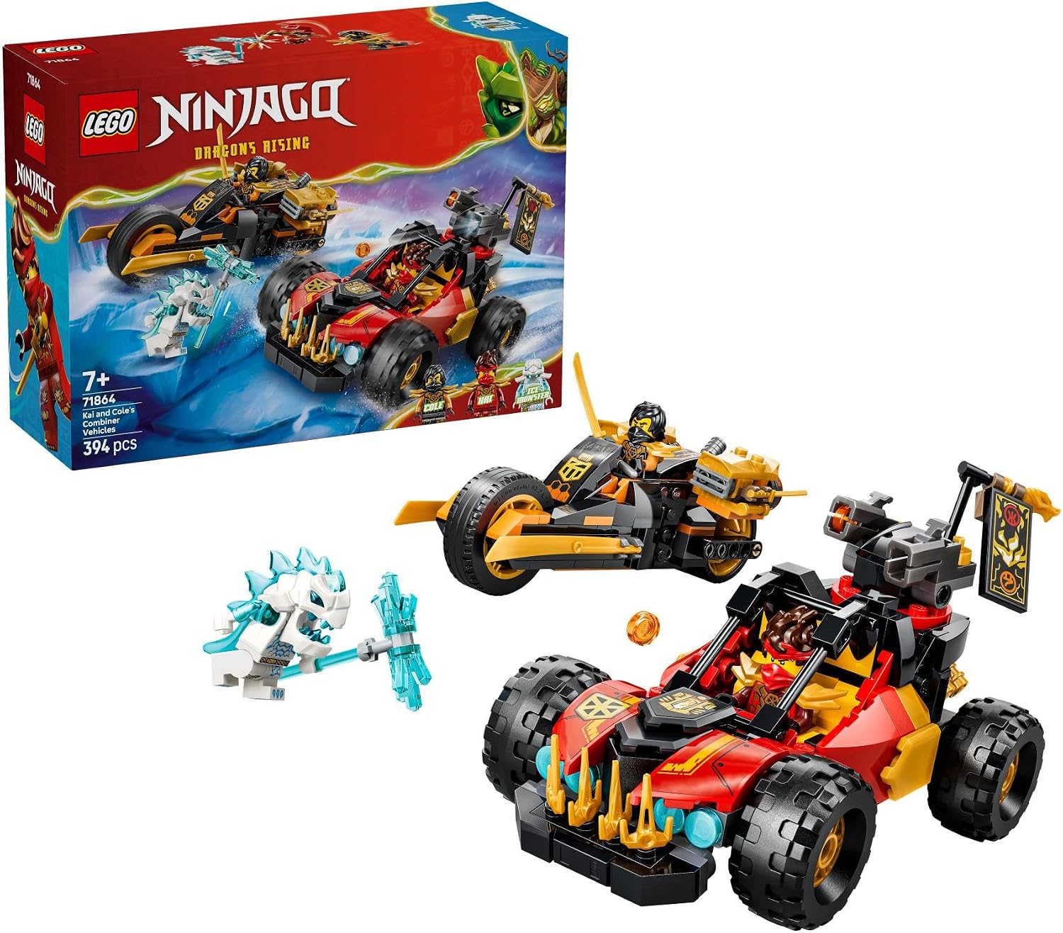 71864 Lego Ninjago - Veículos Combinados de Kai e Cole