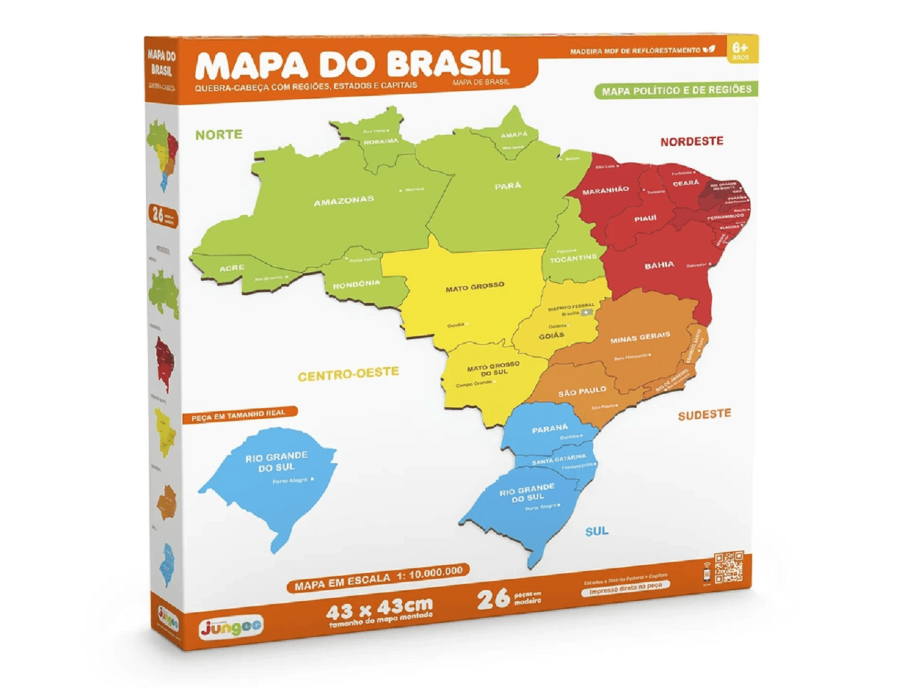 Mapa do Brasil Madeira - Junges