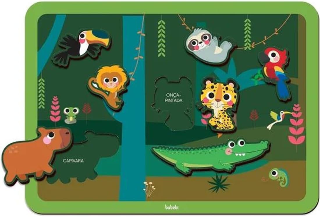 Quebra-Cabeça de Encaixe Fauna Brasileira - Babebi