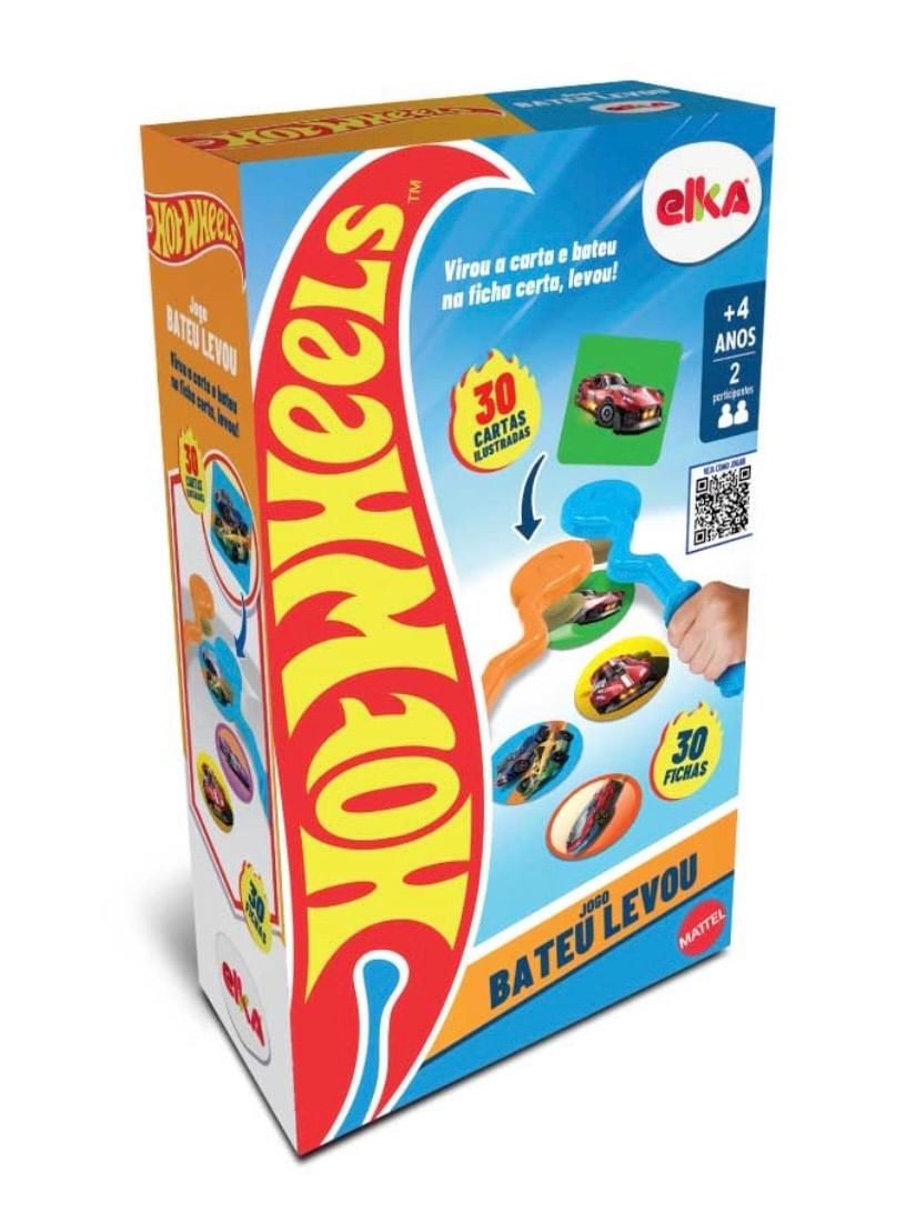 Jogo Bateu Levou - Hot Wheels - Elka