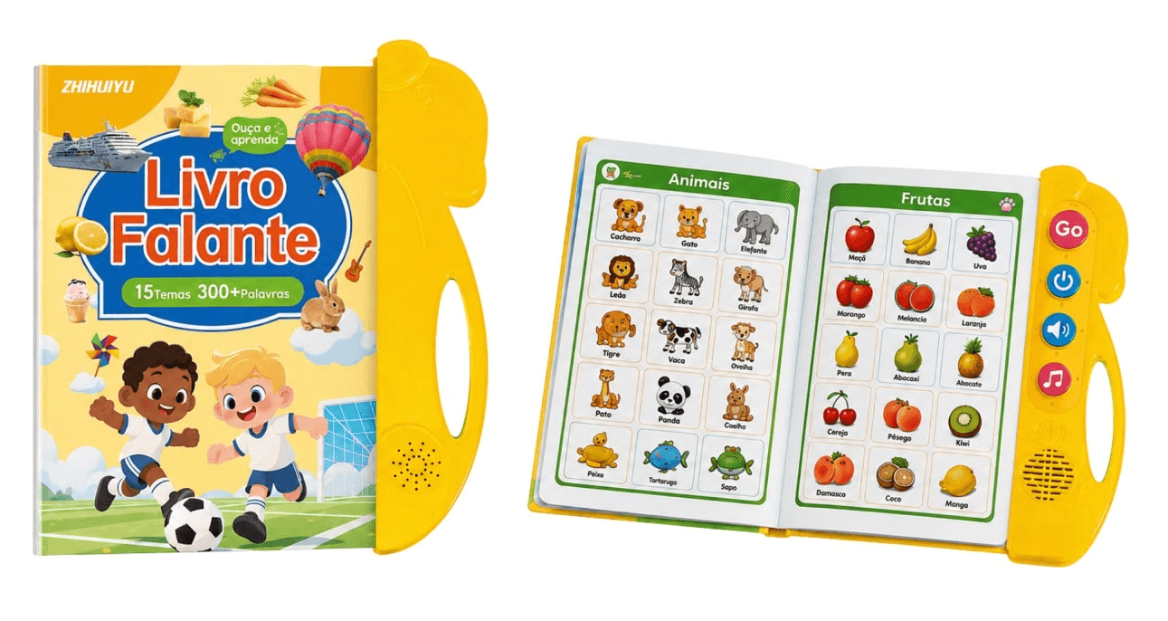 Livro Falante Bilingue - Mega Toys
