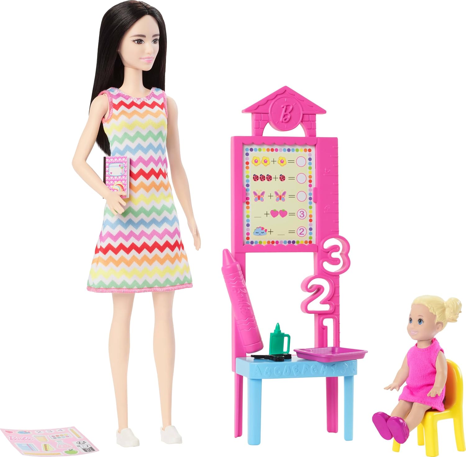 Boneca Barbie Profissões - Professora Asiática com Aluna Loira Jcr77
